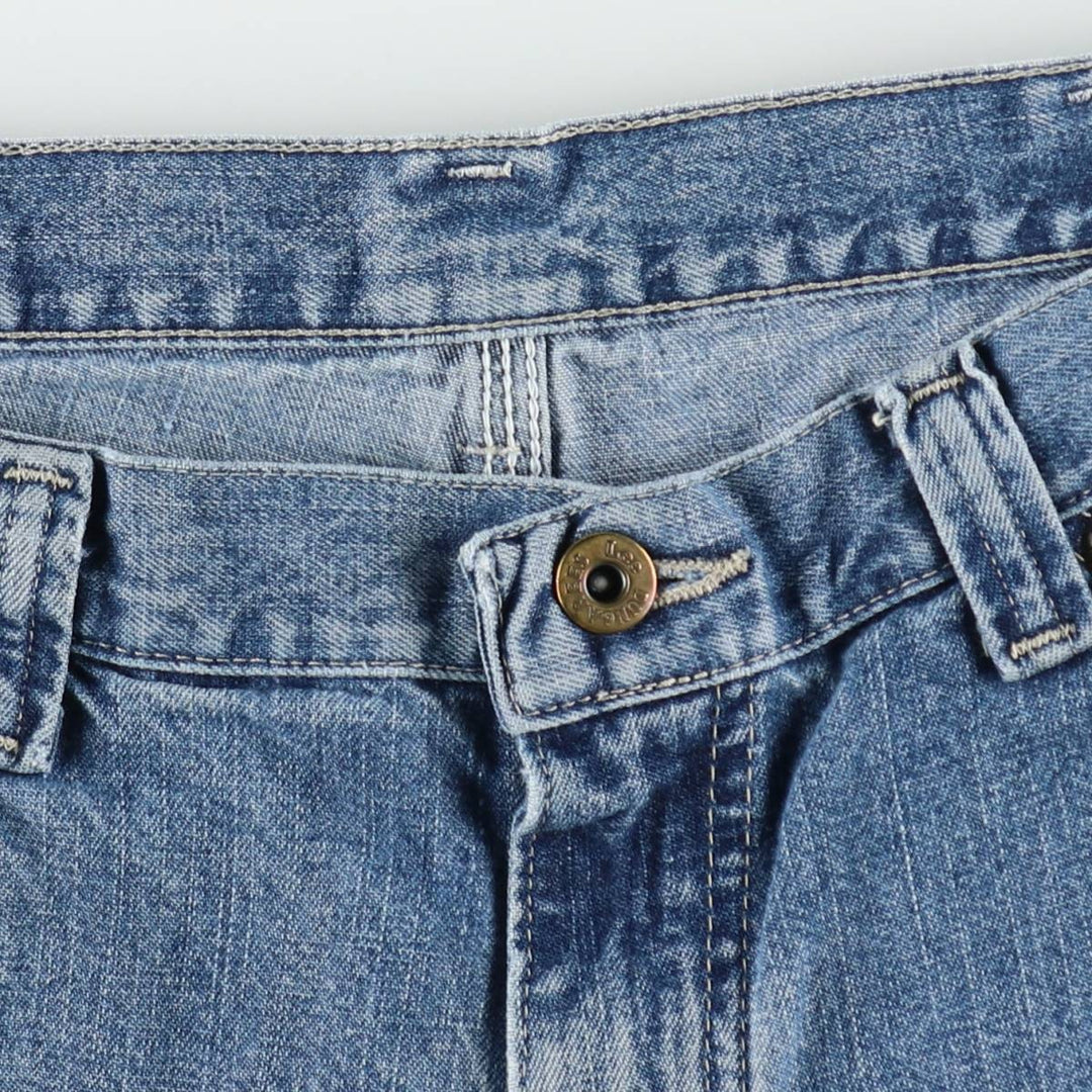 Lee DUNGAREES denim painter shorts, half pants, men's size w34 unclear blue type Vintage Second Hand