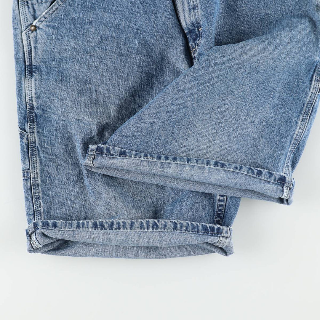 Lee DUNGAREES denim painter shorts, half pants, men's size w34 unclear blue type Vintage Second Hand