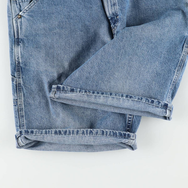 Lee DUNGAREES denim painter shorts, half pants, men's size w34 unclear blue type Vintage Second Hand