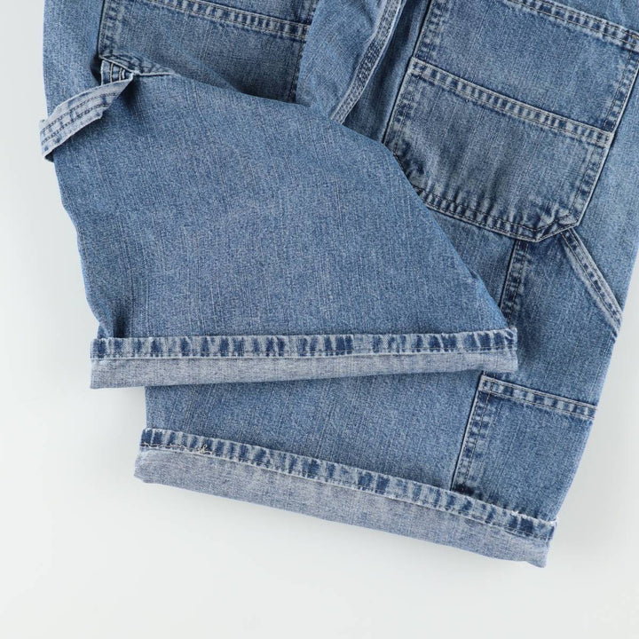 Lee DUNGAREES denim painter shorts, half pants, men's size w34 unclear blue type Vintage Second Hand