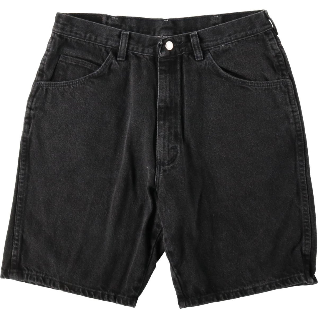 Wrangler Black Denim Shorts, Shorts, Men's, W33 cotton black type Vintage Second Hand