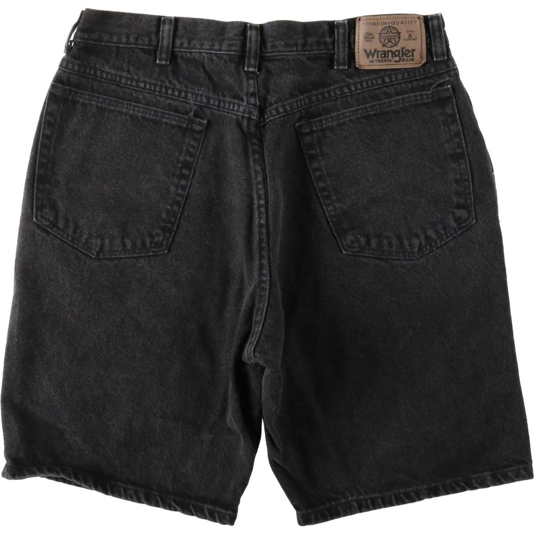 Wrangler Black Denim Shorts, Shorts, Men's, W33 cotton black type Vintage Second Hand