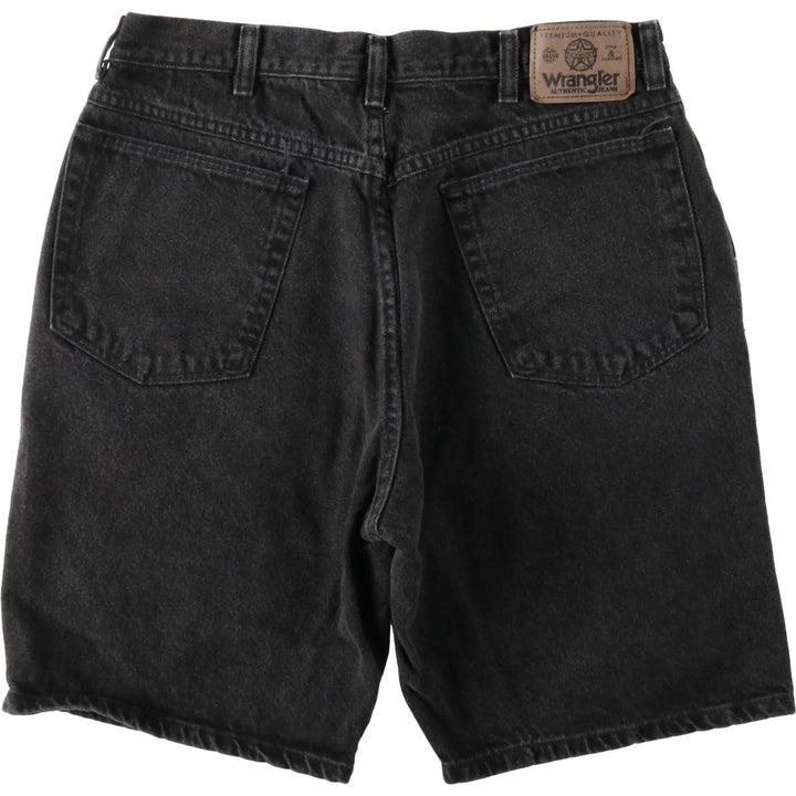 Wrangler Black Denim Shorts, Shorts, Men's, W33 cotton black type Vintage Second Hand