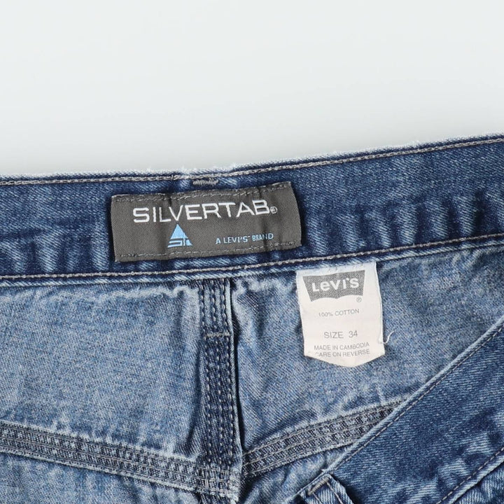 Levi's SILVER TAB Silver Tab Denim Painter Shorts, Men's W34 equivalent cotton blue type Vintage Second Hand