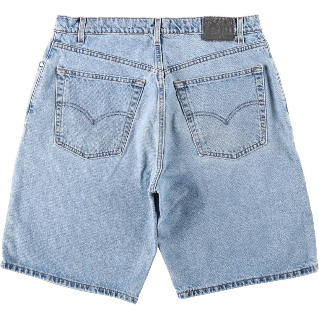 90'S Levi's Silver Tab LOOSE Denim Shorts, Half Pants, Jorts, Made in USA, Men's W36, Vintage cotton blue type Vintage Second Hand
