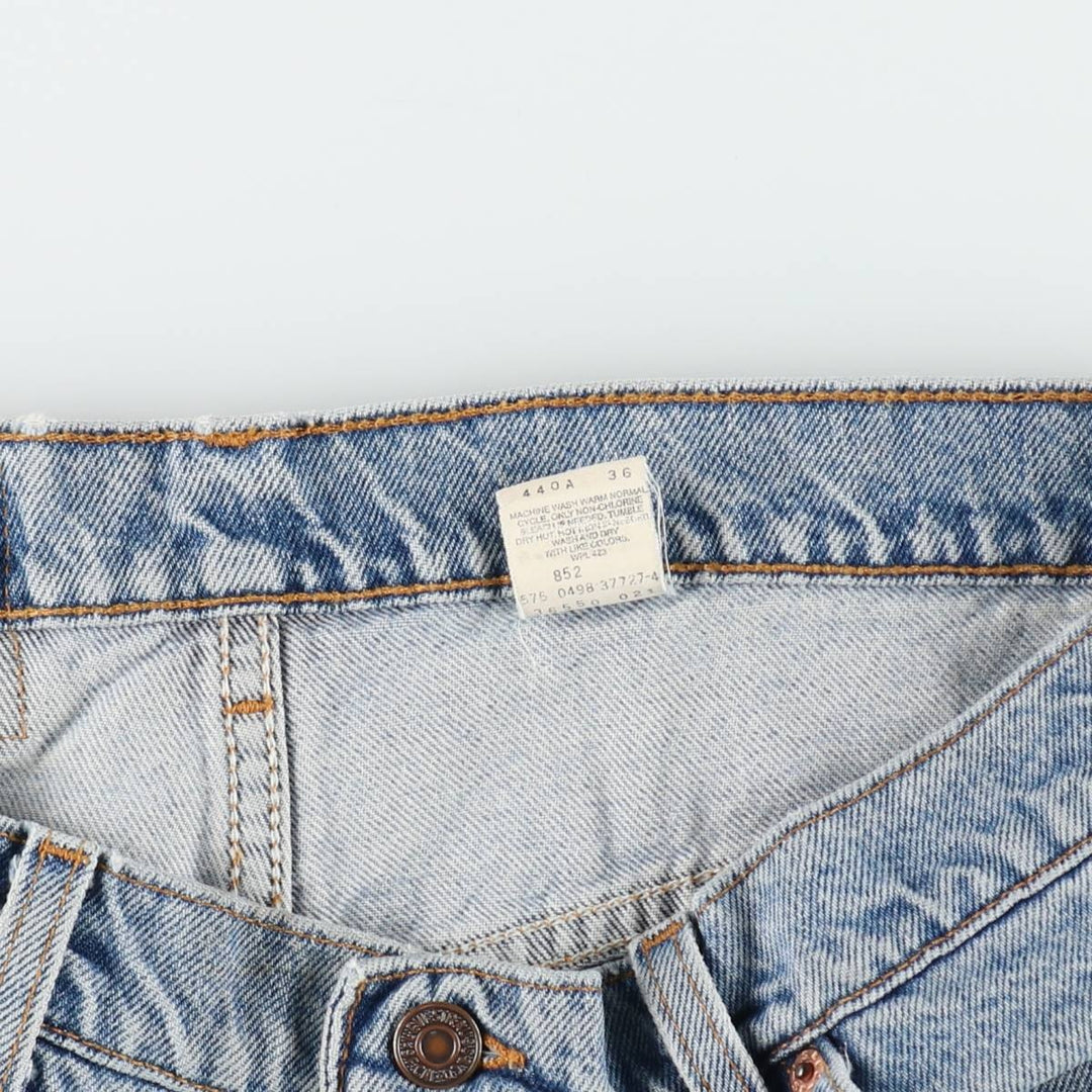 90'S Levi's 550 Relaxed Fit Denim Shorts, Made in USA, Men's, W37, Vintage cotton blue type Vintage Second Hand