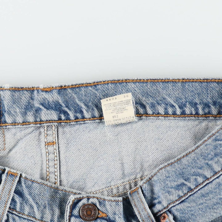 90'S Levi's 550 Relaxed Fit Denim Shorts, Made in USA, Men's, W37, Vintage cotton blue type Vintage Second Hand