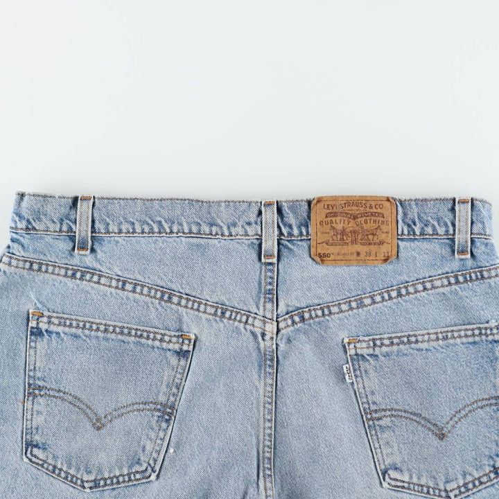 90'S Levi's 550 Relaxed Fit Denim Shorts, Made in USA, Men's, W37, Vintage cotton blue type Vintage Second Hand