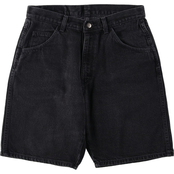 90'S Wrangler Black Denim Shorts, Men's, W31, Vintage cotton black type Vintage Second Hand