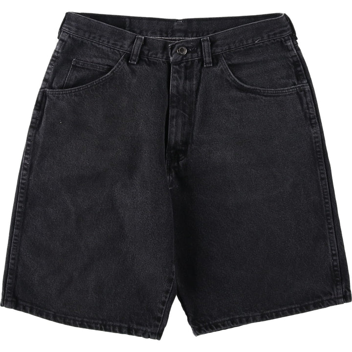 Wrangler Black Denim Shorts, Shorts, Men's, W32 equivalent cotton black type Vintage Second Hand