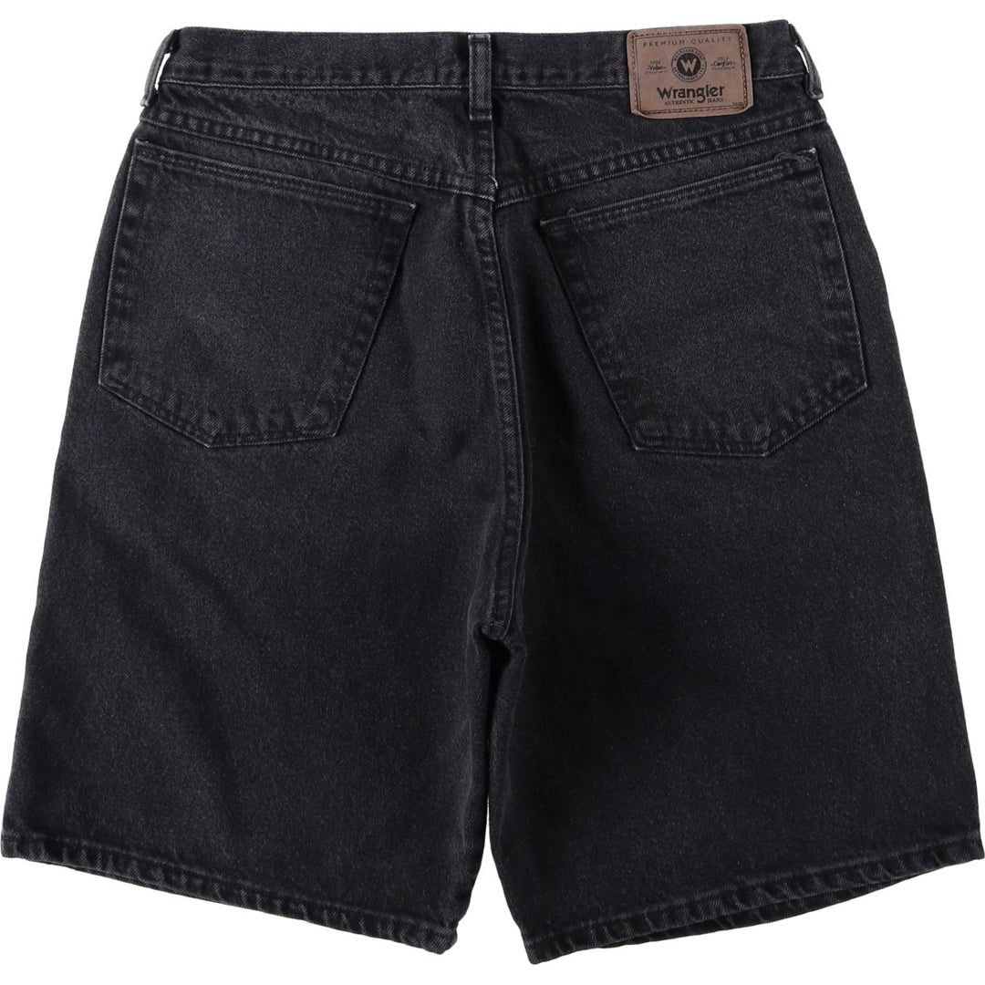 Wrangler Black Denim Shorts, Shorts, Men's, W32 equivalent cotton black type Vintage Second Hand