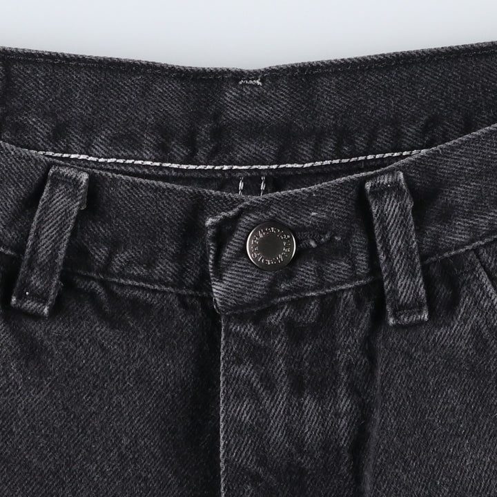 Wrangler Black Denim Shorts, Shorts, Men's, W32 equivalent cotton black type Vintage Second Hand