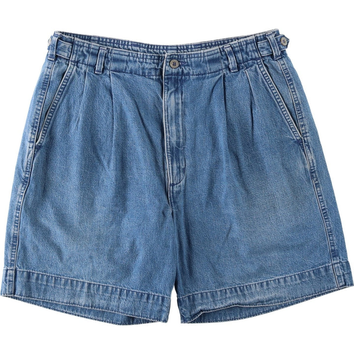 90'S Dockers/Levi's Two-Pleat Denim Shorts, Men's Size W33 (approx.), Vintage cotton blue type Vintage Second Hand