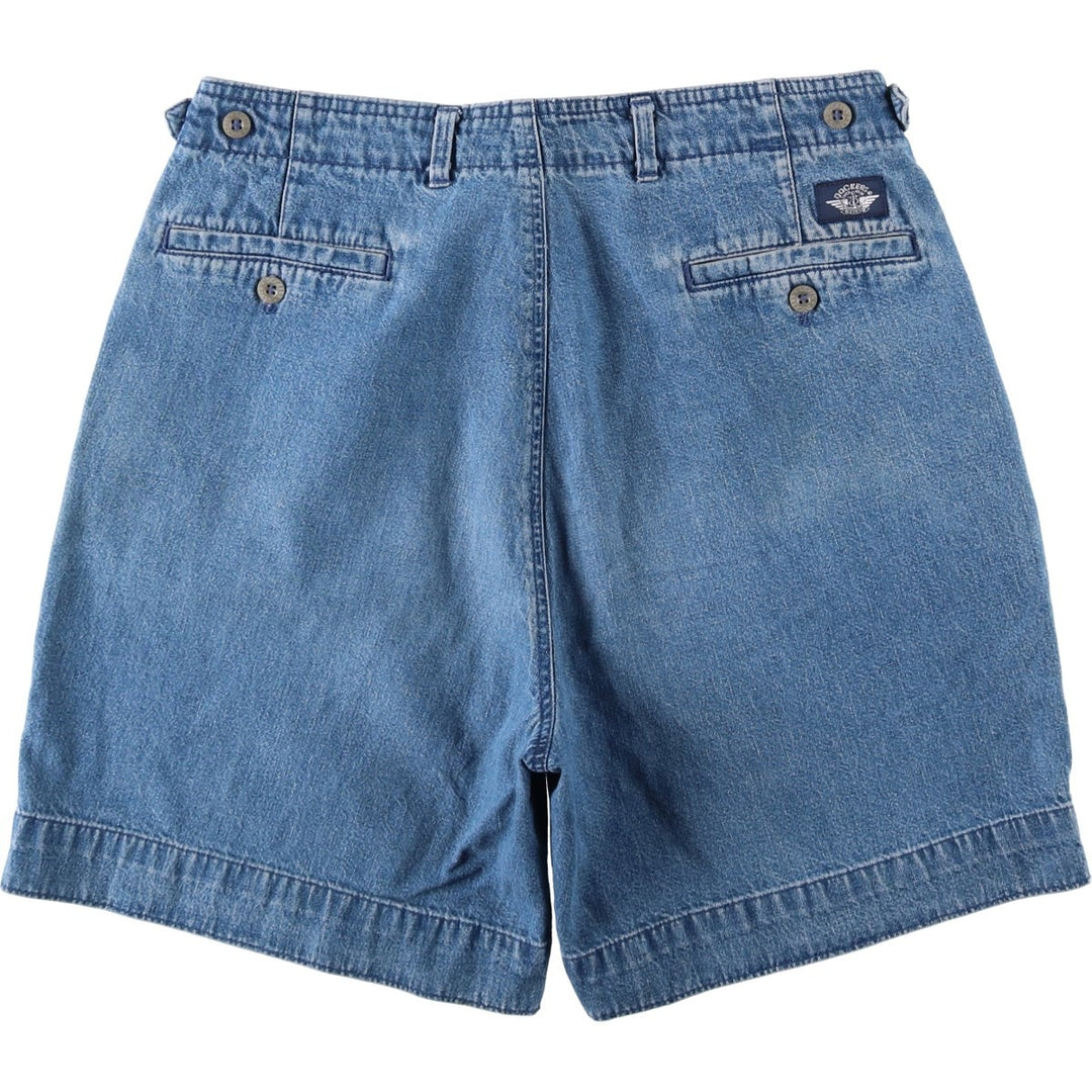90'S Dockers/Levi's Two-Pleat Denim Shorts, Men's Size W33 (approx.), Vintage cotton blue type Vintage Second Hand