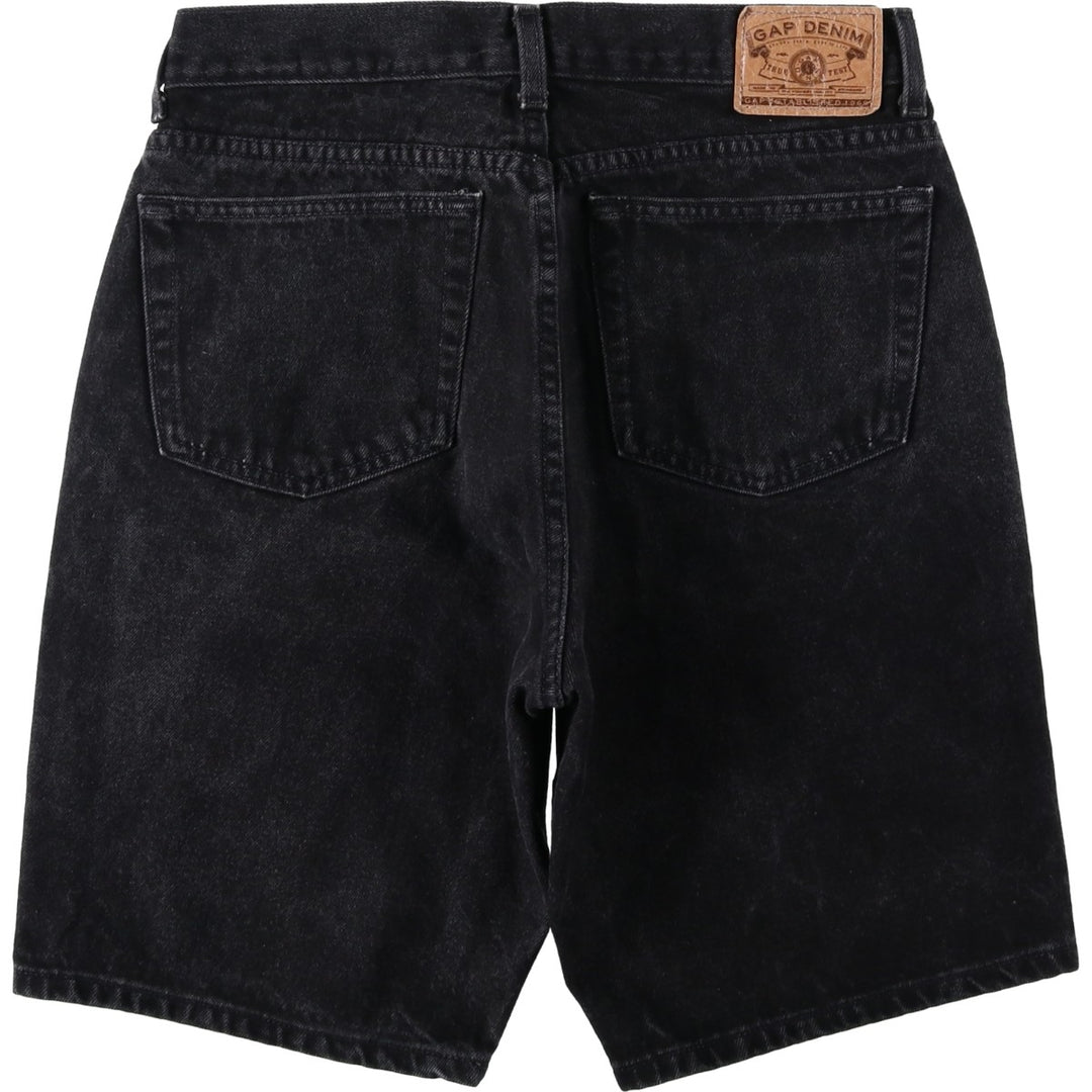 90'S GAP DENIM Old GAP Black Denim Shorts, Made in USA, Men's W31 (approx.), Vintage cotton black type Vintage Second Hand