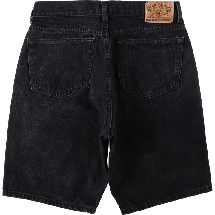 90'S GAP DENIM Old GAP Black Denim Shorts, Made in USA, Men's W31 (approx.), Vintage cotton black type Vintage Second Hand