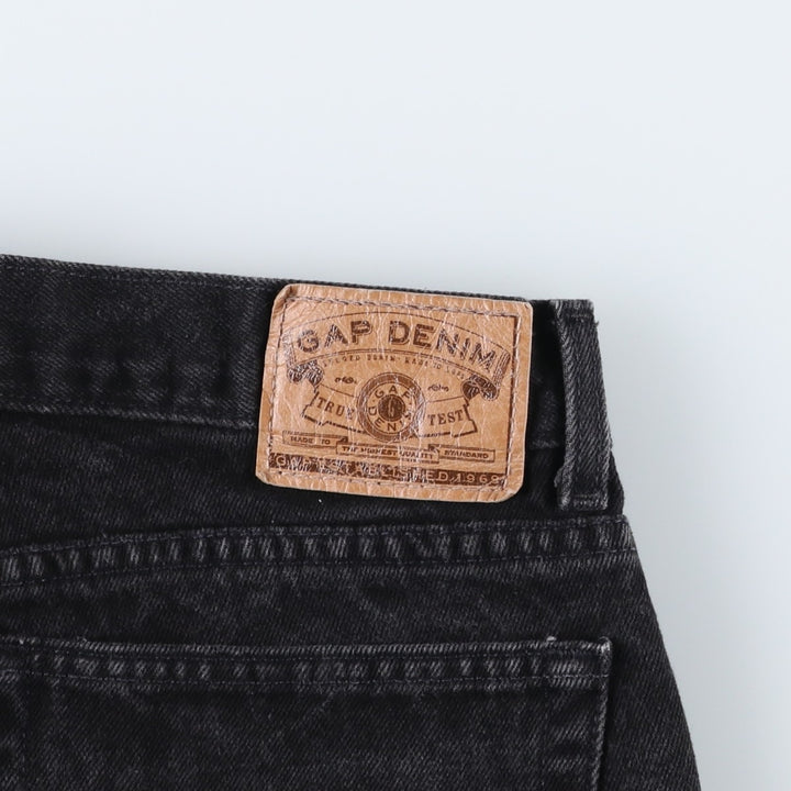 90'S GAP DENIM Old GAP Black Denim Shorts, Made in USA, Men's W31 (approx.), Vintage cotton black type Vintage Second Hand