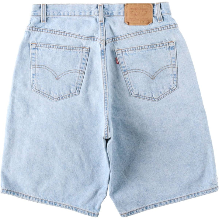 90'S Levi's 560 Loose Fit Denim Shorts, Made in USA, Men's Size W32 (approx.), Vintage cotton blue type Vintage Second Hand