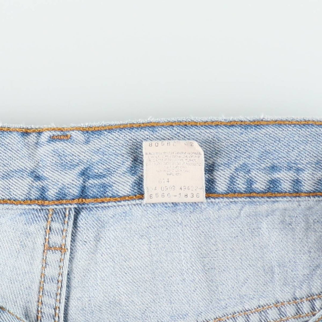 90'S Levi's 560 Loose Fit Denim Shorts, Made in USA, Men's Size W32 (approx.), Vintage cotton blue type Vintage Second Hand