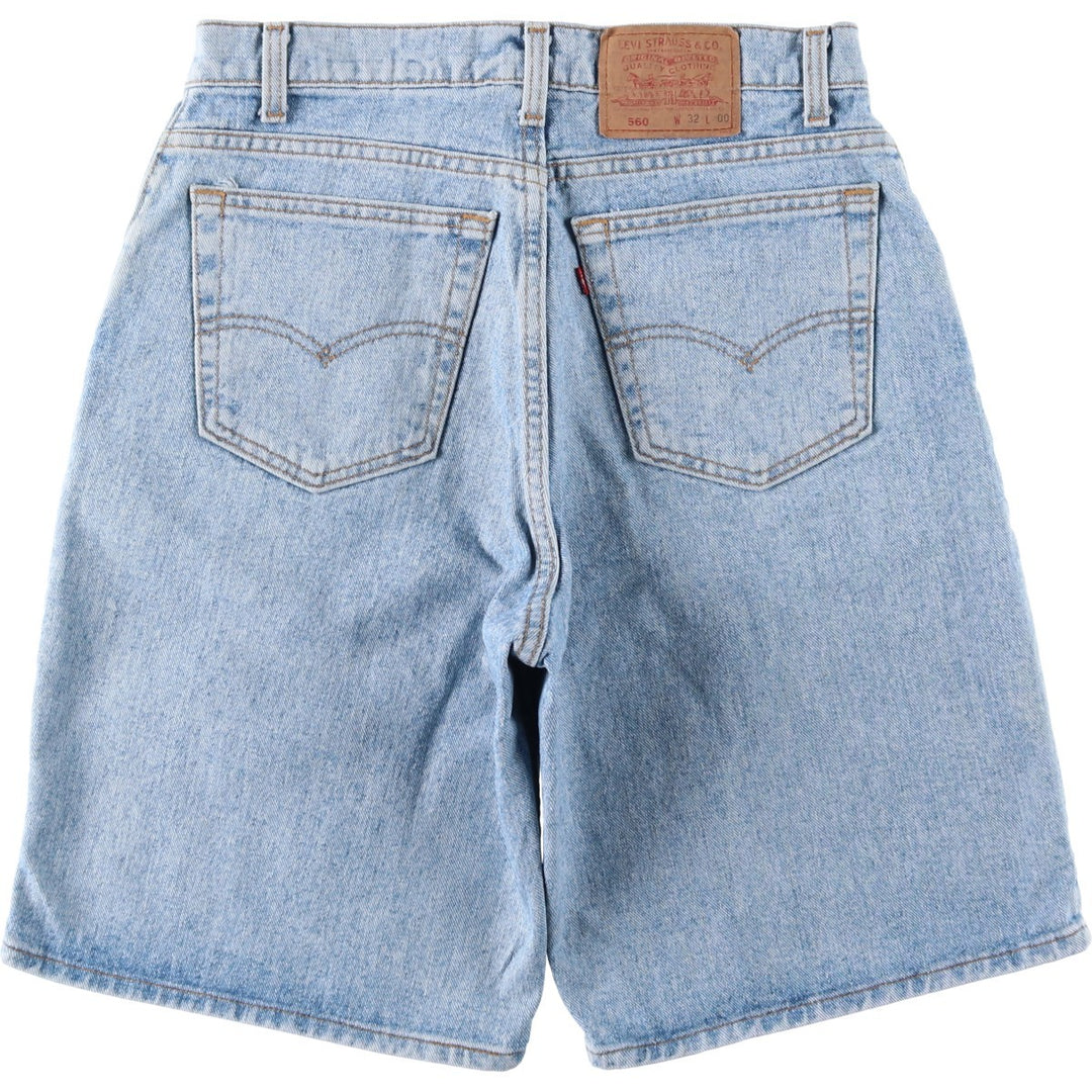 1990'S Levi's 39560-4834 Denim Shorts, Half Pants, Made in USA, Men's W32 (approx.), Vintage. cotton blue type Vintage Second Hand