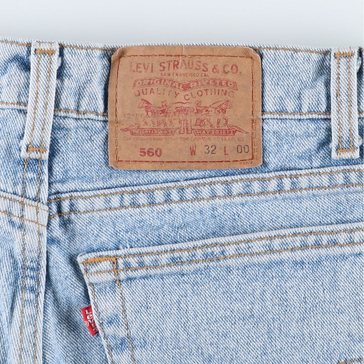 1990'S Levi's 39560-4834 Denim Shorts, Half Pants, Made in USA, Men's W32 (approx.), Vintage. cotton blue type Vintage Second Hand