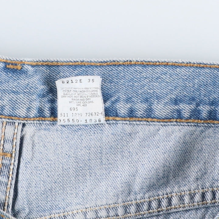 90'S Levi's 550 Relaxed Fit Denim Shorts, Made in USA, Men's Size 37, Vintage cotton blue type Vintage Second Hand