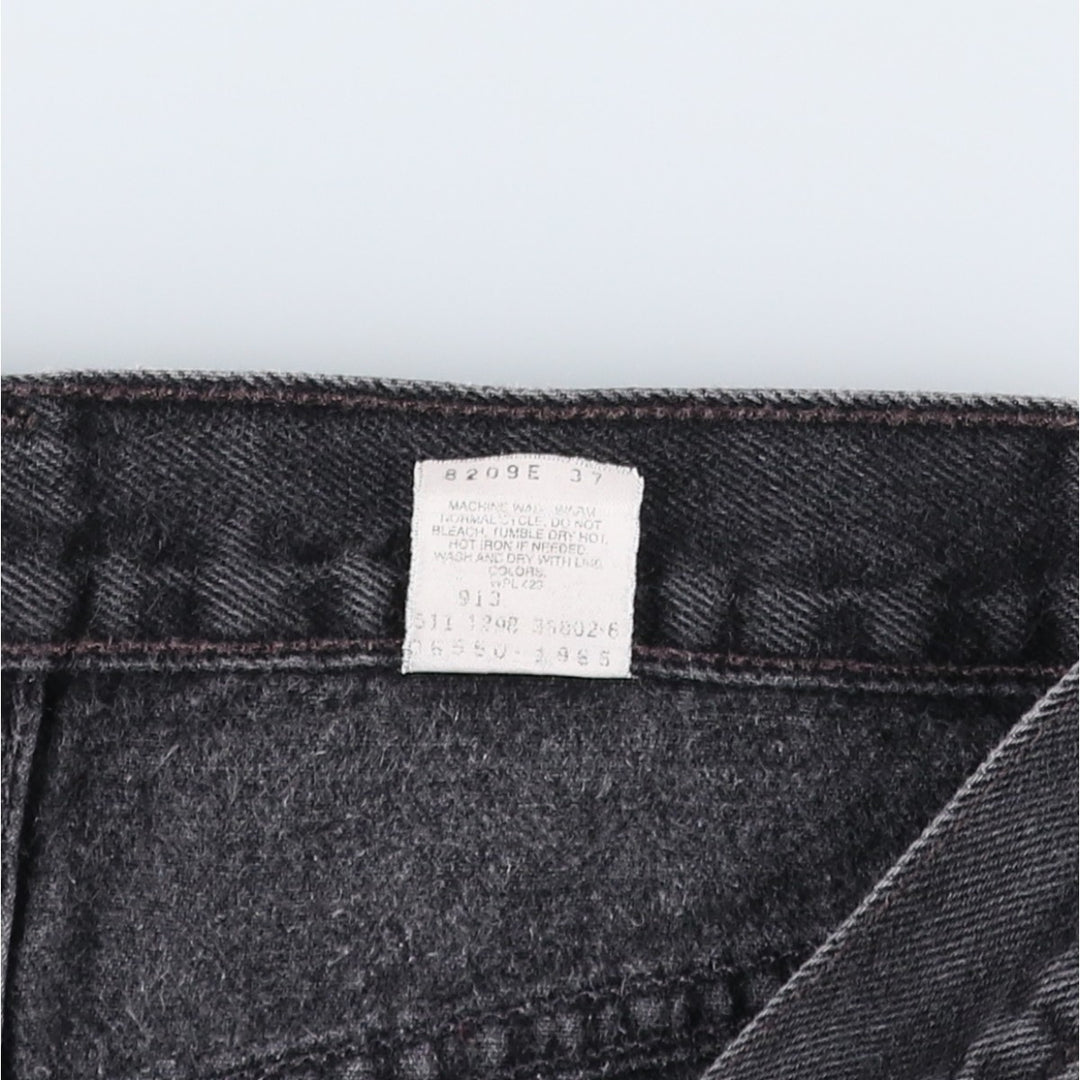 90'S Levi's 550 Relaxed Fit Black Denim Shorts, Made in USA, Men's Size W31 (approx.), Vintage cotton black type Vintage Second Hand