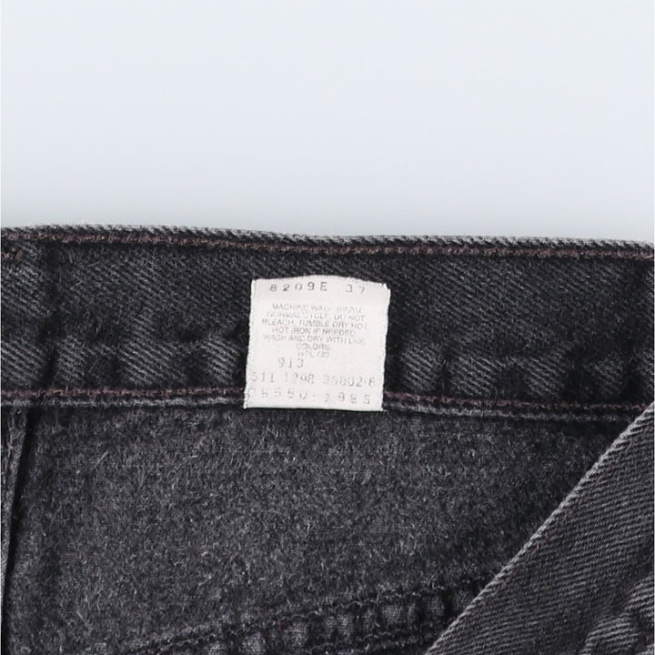 90'S Levi's 550 Relaxed Fit Black Denim Shorts, Made in USA, Men's Size W31 (approx.), Vintage cotton black type Vintage Second Hand