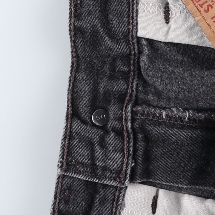 90'S Levi's 550 Relaxed Fit Black Denim Shorts, Made in USA, Men's Size W31 (approx.), Vintage cotton black type Vintage Second Hand