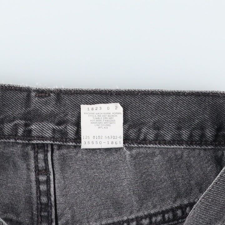 2000'S Levi's 550 Relaxed Fit Black Denim Shorts (Men's W30 equivalent) cotton black type Vintage Second Hand