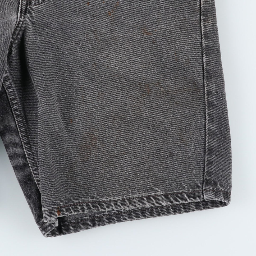 2000'S Levi's 550 Relaxed Fit Black Denim Shorts (Men's W30 equivalent) cotton black type Vintage Second Hand