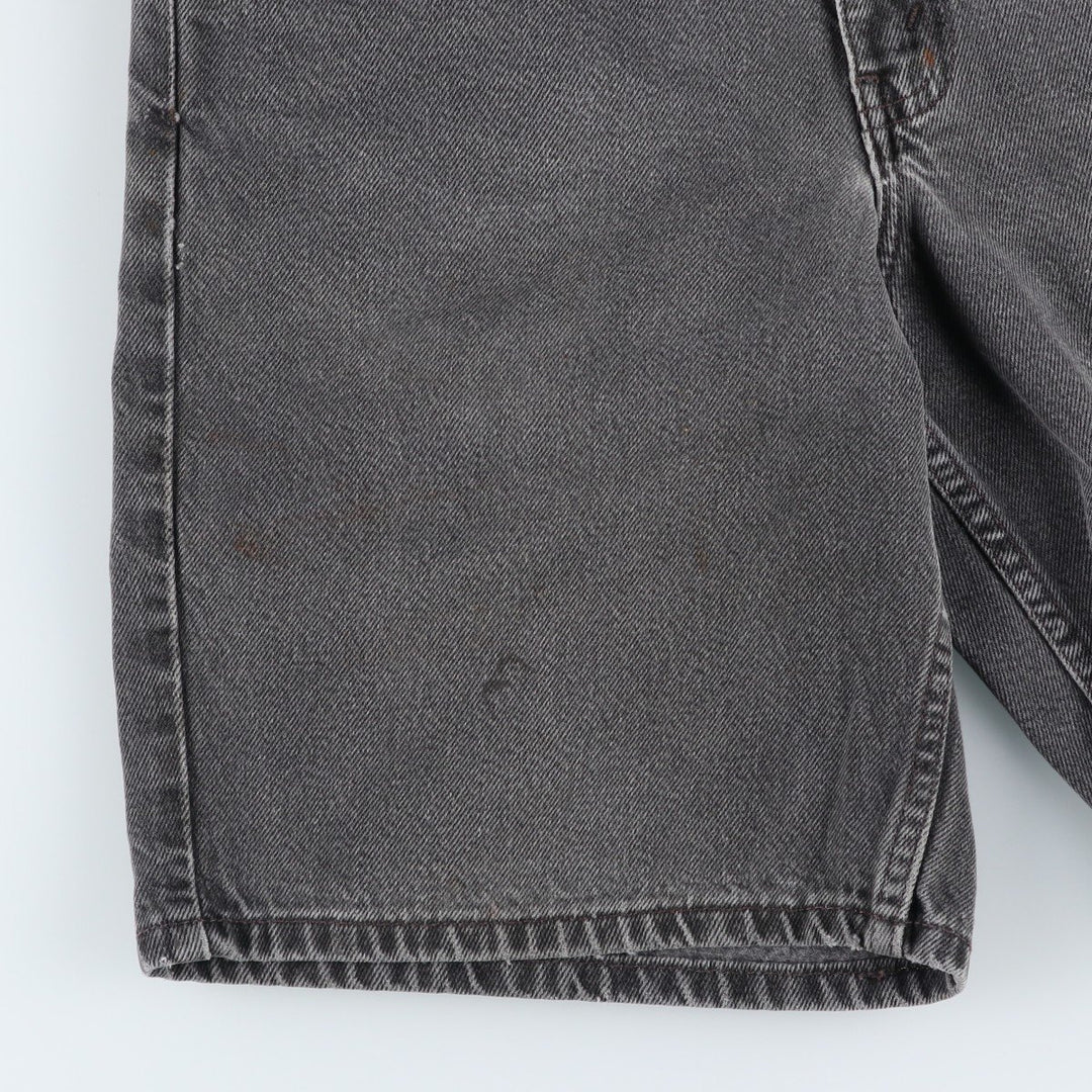 2000'S Levi's 550 Relaxed Fit Black Denim Shorts (Men's W30 equivalent) cotton black type Vintage Second Hand