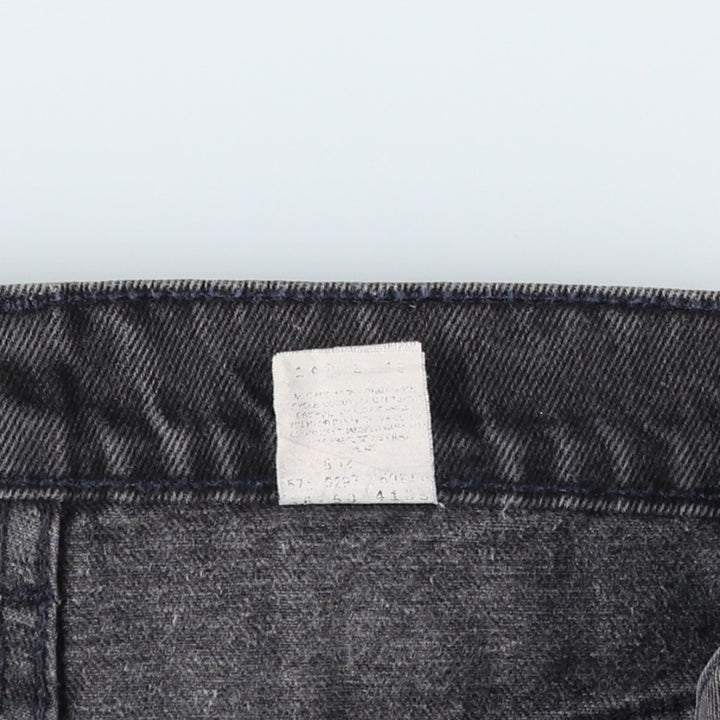90'S Levi's 550 Relaxed Fit Orange Tab Black Denim Shorts Made in USA Men's W32 cotton black type Vintage Second Hand