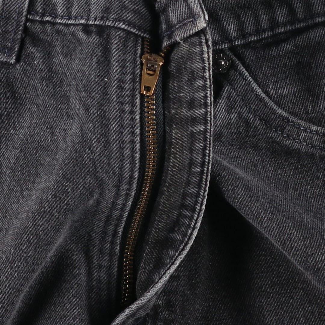 90'S Levi's 550 Relaxed Fit Orange Tab Black Denim Shorts Made in USA Men's W32 cotton black type Vintage Second Hand
