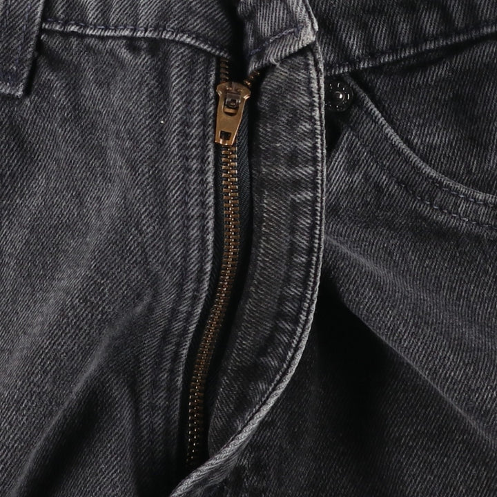 90'S Levi's 550 Relaxed Fit Orange Tab Black Denim Shorts Made in USA Men's W32 cotton black type Vintage Second Hand
