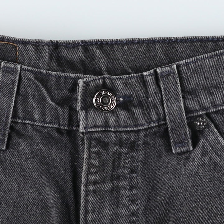 90'S Levi's 550 Relaxed Fit Orange Tab Black Denim Shorts Made in USA Men's W32 cotton black type Vintage Second Hand