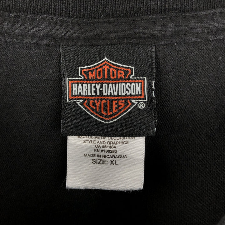 Harley-Davidson Leprechaun Motorcycle Bike T-Shirt, Men's Size XL (approx.) cotton black type Vintage Second Hand