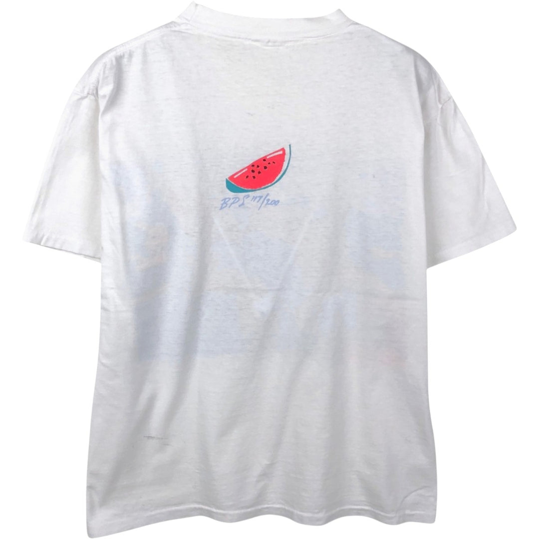 80'S Ken Done Art T-shirt, Men's Size M (approx.), Vintage unclear white type Vintage Second Hand
