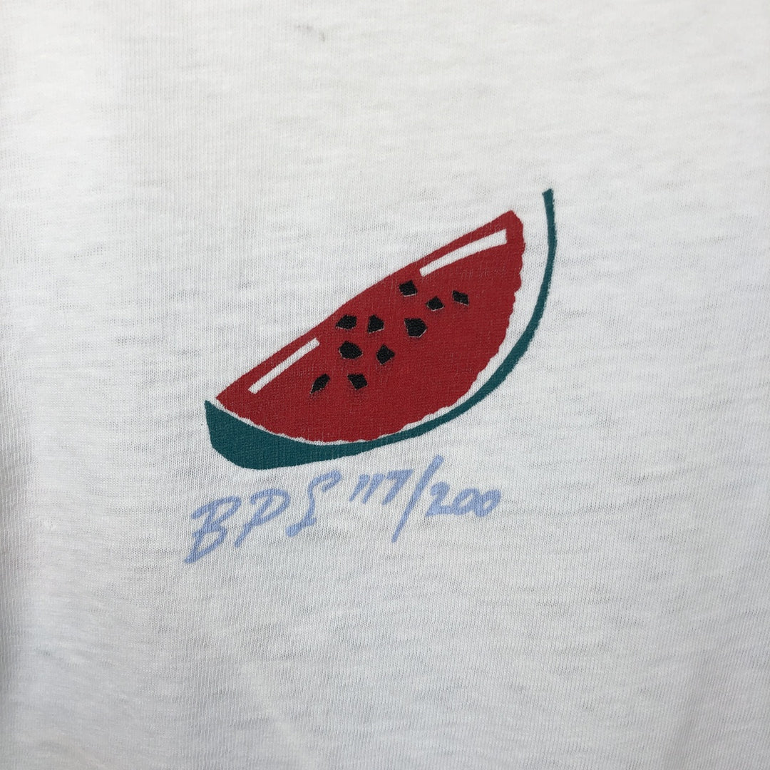 80'S Ken Done Art T-shirt, Men's Size M (approx.), Vintage unclear white type Vintage Second Hand