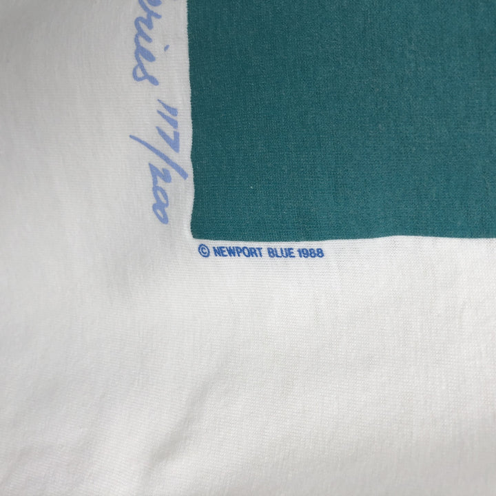 80'S Ken Done Art T-shirt, Men's Size M (approx.), Vintage unclear white type Vintage Second Hand