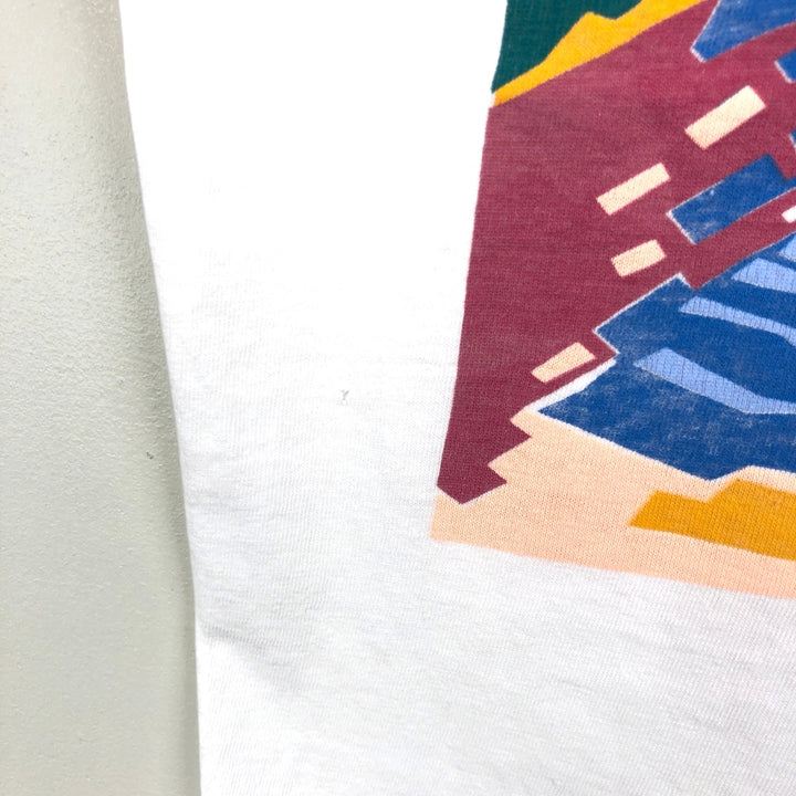 80'S Ken Done Art T-shirt, Men's Size M (approx.), Vintage unclear white type Vintage Second Hand