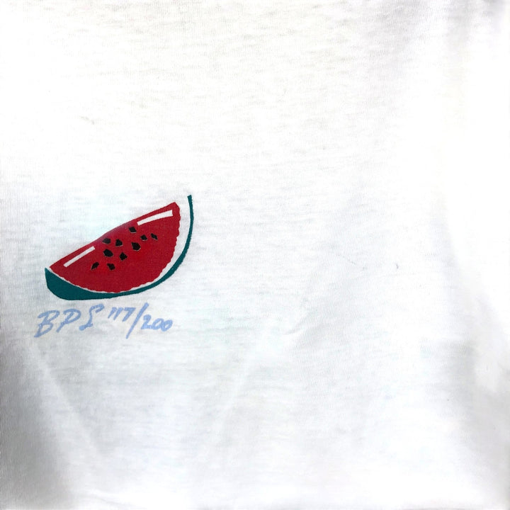 80'S Ken Done Art T-shirt, Men's Size M (approx.), Vintage unclear white type Vintage Second Hand