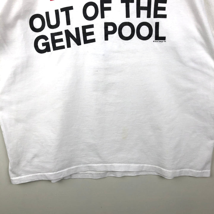 90'S WANDER WEAR Message Print T-Shirt, Made in USA, Men's XL (approx.), Vintage cotton white type Vintage Second Hand