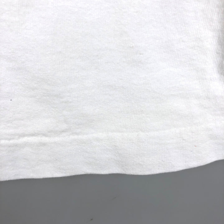 90'S Fruit of the Loom Large Print Message T-Shirt, Made in USA, Men's XL Equivalent, Vintage cotton white type Vintage Second Hand