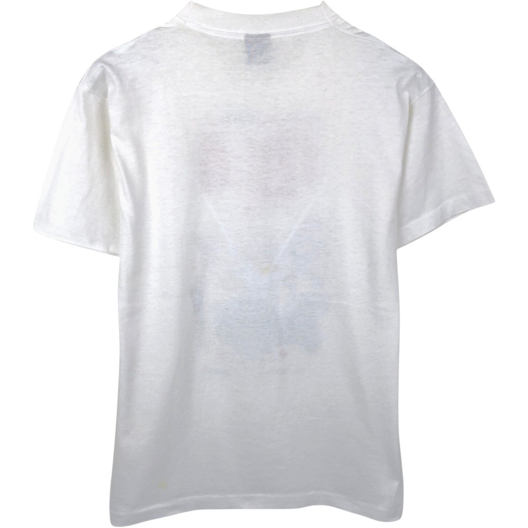 90'S SCREEN STARS Message Print T-Shirt Made in USA Men's L Size Vintage cotton white type Vintage Second Hand