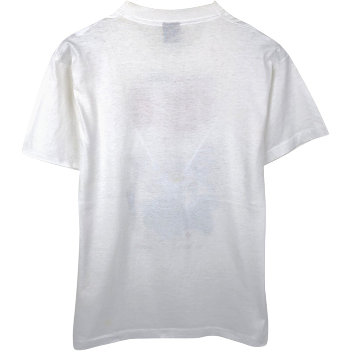 90'S SCREEN STARS Message Print T-Shirt Made in USA Men's L Size Vintage cotton white type Vintage Second Hand