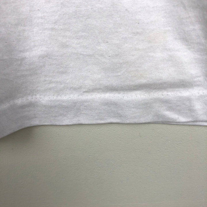 90'S SCREEN STARS Message Print T-Shirt Made in USA Men's L Size Vintage cotton white type Vintage Second Hand