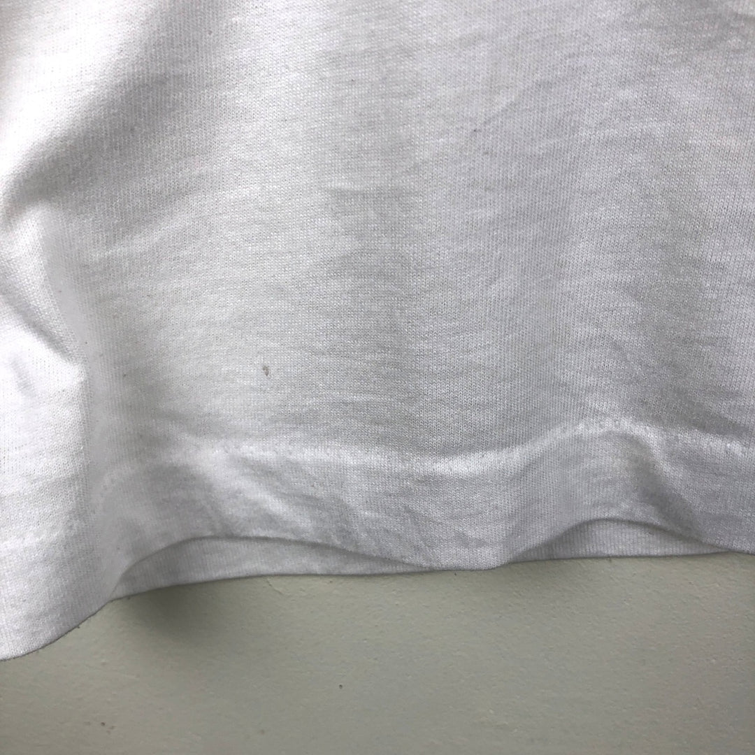 90'S SCREEN STARS Message Print T-Shirt Made in USA Men's L Size Vintage cotton white type Vintage Second Hand