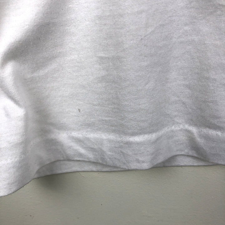 90'S SCREEN STARS Message Print T-Shirt Made in USA Men's L Size Vintage cotton white type Vintage Second Hand