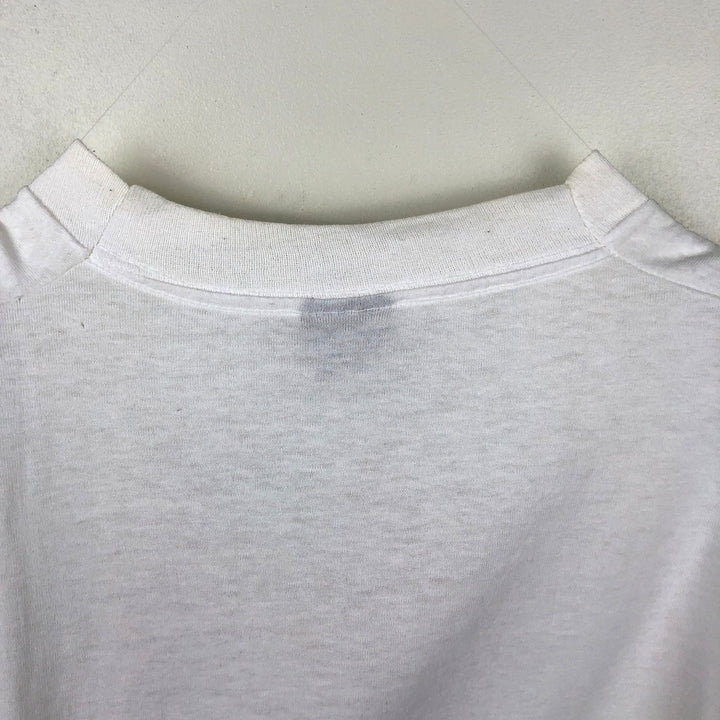 90'S SCREEN STARS Message Print T-Shirt Made in USA Men's L Size Vintage cotton white type Vintage Second Hand